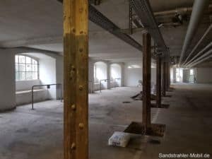 Sandstrahlen Stahlträger Tiefgarage (8)